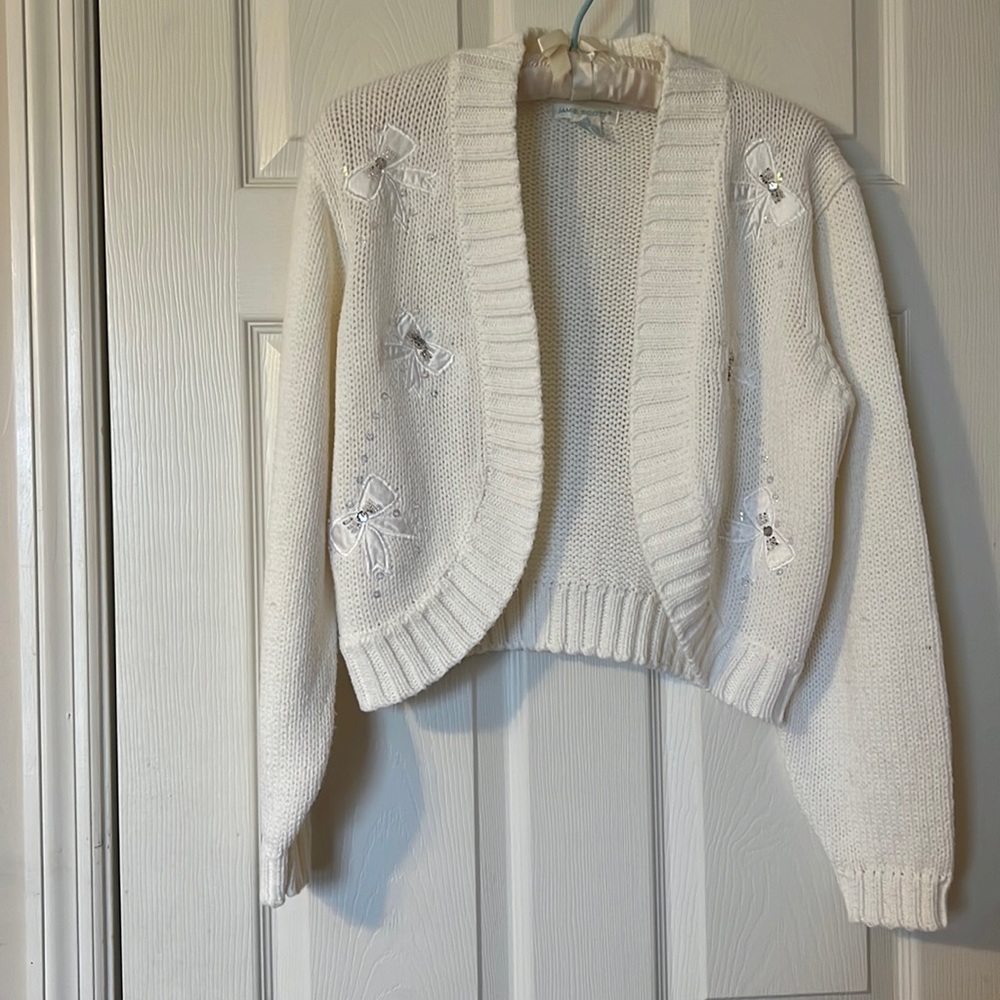 Cream cardigan sweater